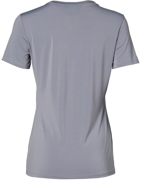 Ladies Vneck with Tab S/S Knit Top [53-M8840]