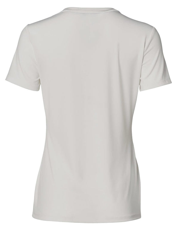 Ladies Vneck with Tab S/S Knit Top [53-M8840]
