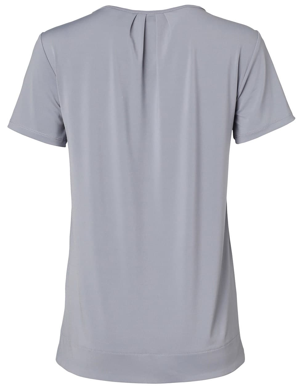 Ladies Round Neck with Pleats S/S Knit Top [53-M8850]