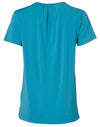 Ladies Round Neck with Pleats S/S Knit Top [53-M8850]
