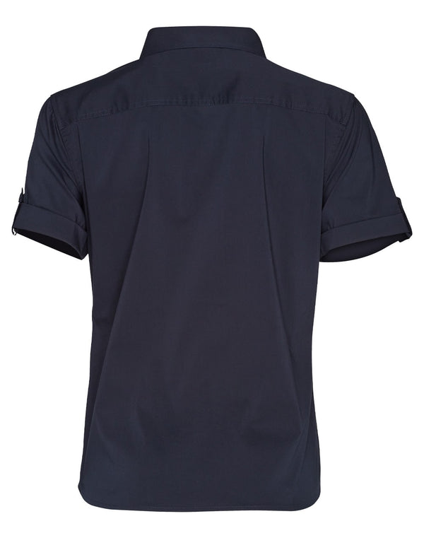 Womens Short Sleeve Military Shirt [53-M8911]