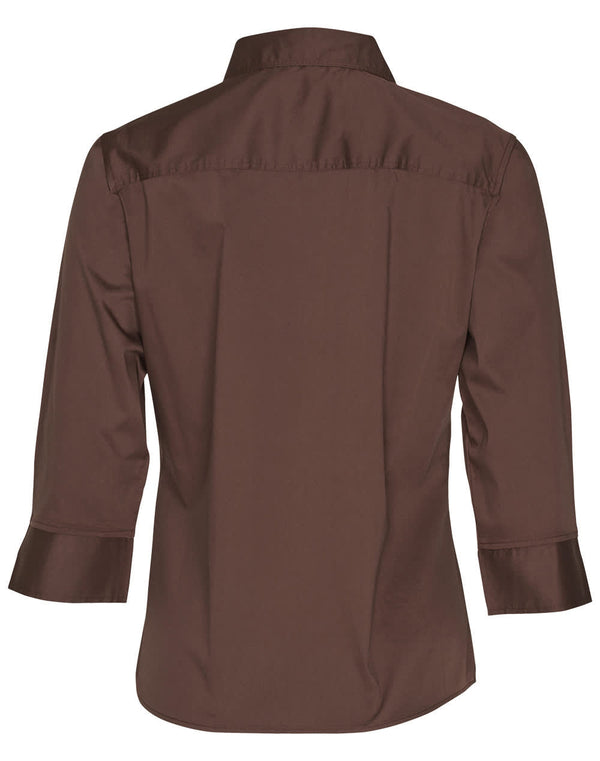 Womens 3/4 Sleeve Military Shirt [53-M8913]