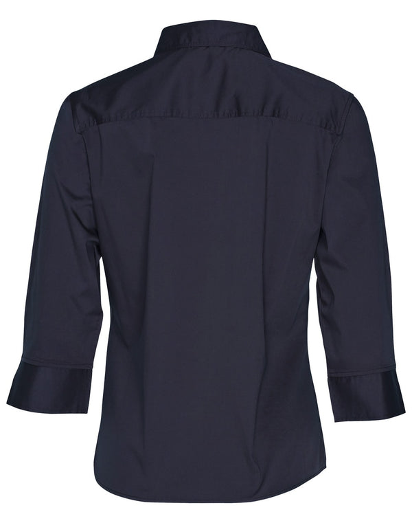 Womens 3/4 Sleeve Military Shirt [53-M8913]