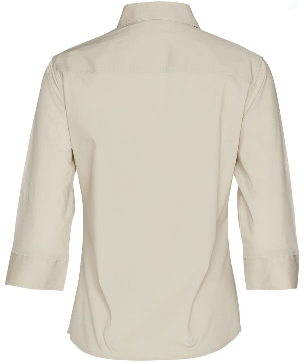 Womens 3/4 Sleeve Military Shirt [53-M8913]