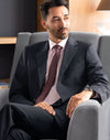 Mens Two Buttons Jacket in Wool Stretch [53-M9100]