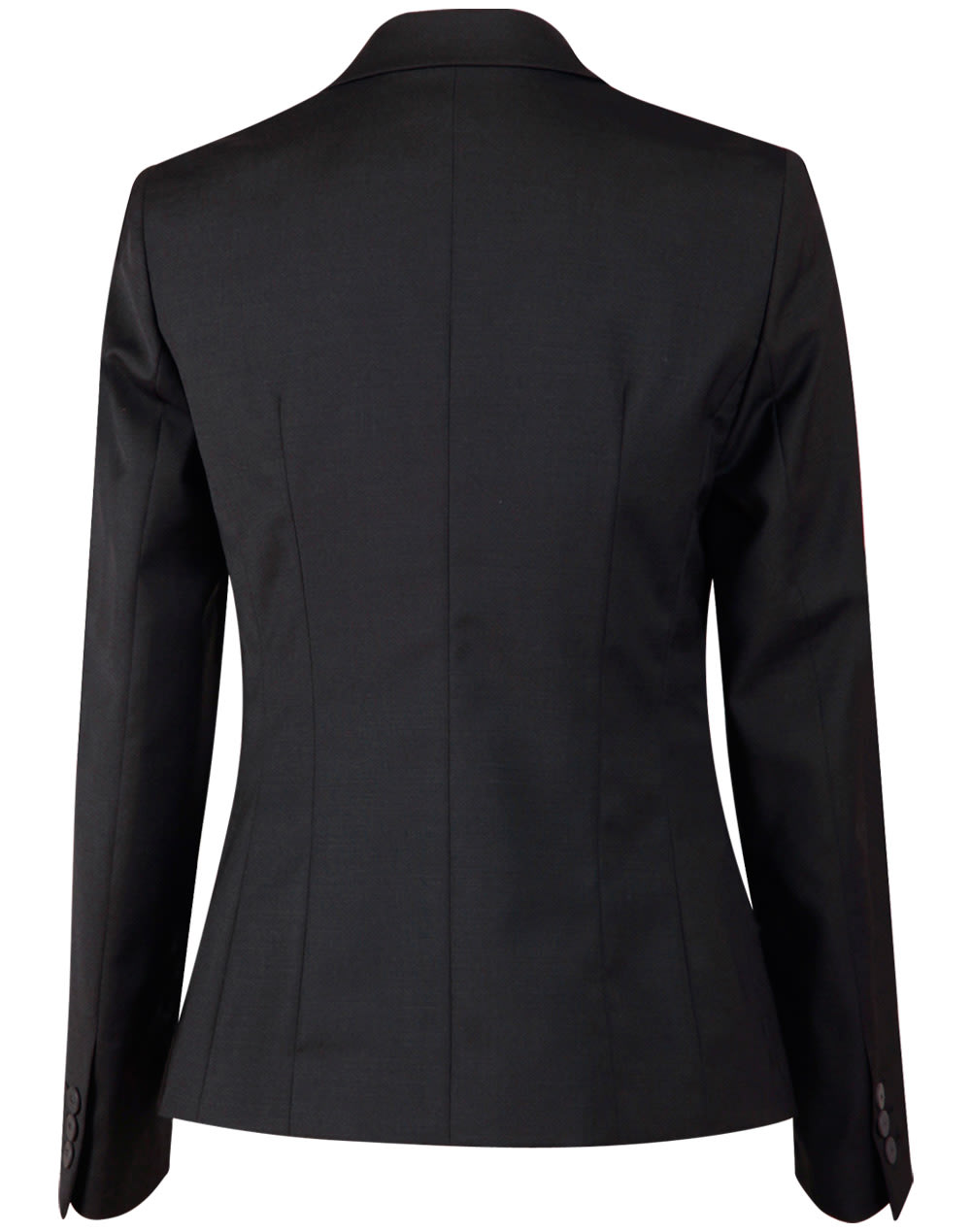 Ladies Wool Blend Stretch One Button Cropped Jacket [53-M9201]