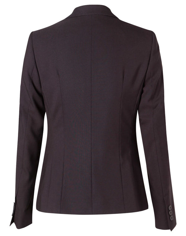 Womens One Button Cropped Jacket in Poly/Viscose Stretch [53-M9205]