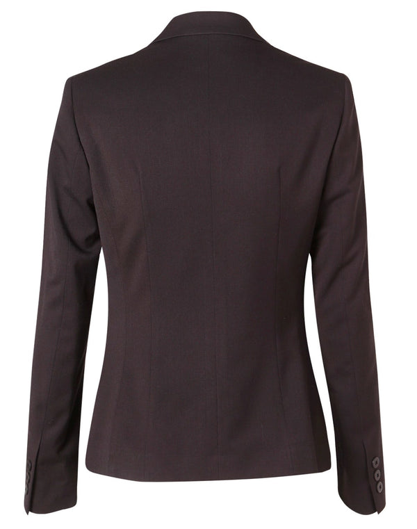 Womens One Button Cropped Jacket in Poly/Viscose Stretch [53-M9205]
