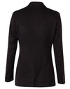 Womens One Button Cropped Jacket in Poly/Viscose Stretch Stripe [53-M9208]