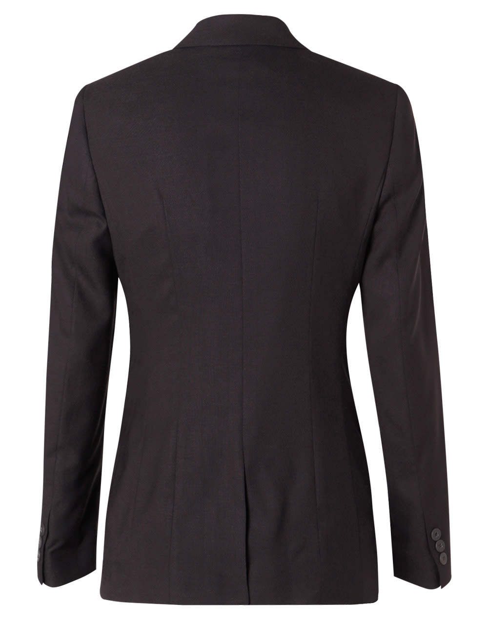 Womens Two Buttons Mid Length Jacket in Poly/Viscose Stretch [53-M9206]