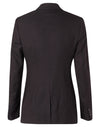 Womens Two Buttons Mid Length Jacket in Poly/Viscose Stretch [53-M9206]