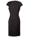 Ladies Wool Blend Stretch Cap Sleeve Dress [53-M9281]