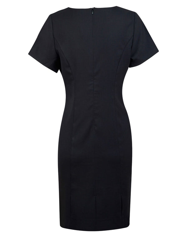 Ladies Poly/Viscose Stretch Short Sleeve Dress [53-M9282]