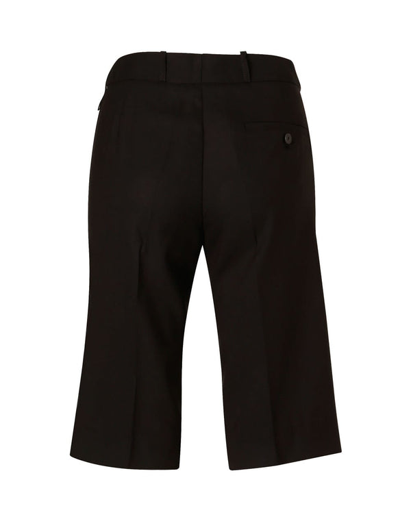 Womens Knee Length Flexi Waist Shorts in Poly/Viscose Stretch [53-M9441]