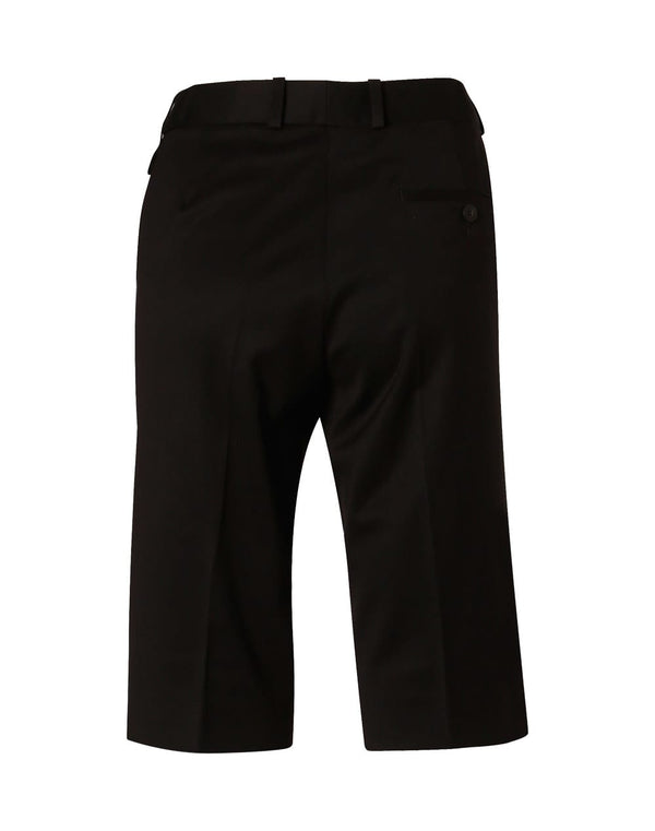 Womens Knee Length Flexi Waist Shorts in Poly/Viscose Stretch [53-M9441]
