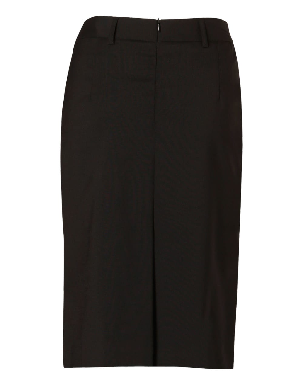 Womens Mid Length Lined Pencil Skirt in Wool Stretch [53-M9470]