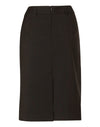 Womens Mid Length Lined Pencil Skirt in Wool Stretch [53-M9470]