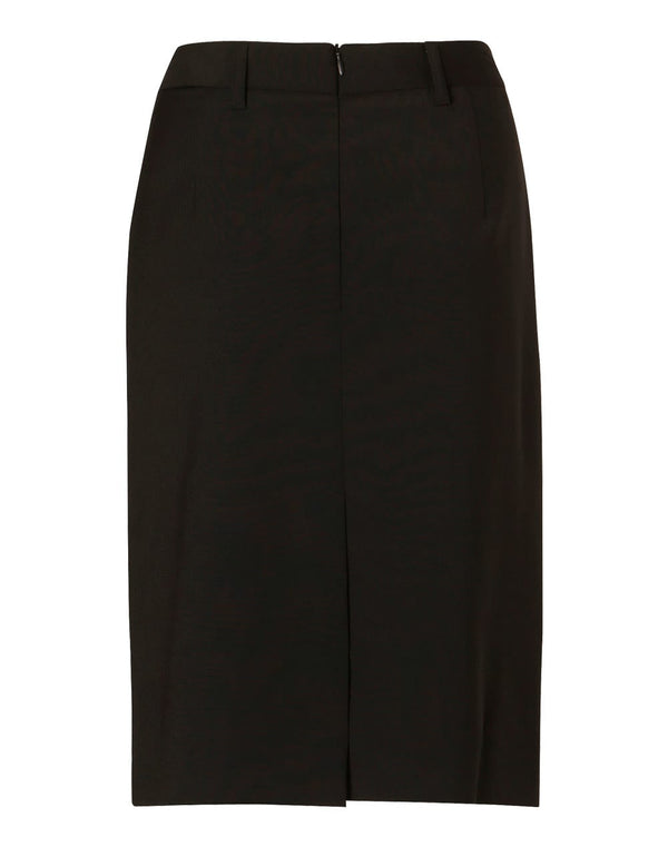 Womens Mid Length Lined Pencil Skirt in Wool Stretch [53-M9470]
