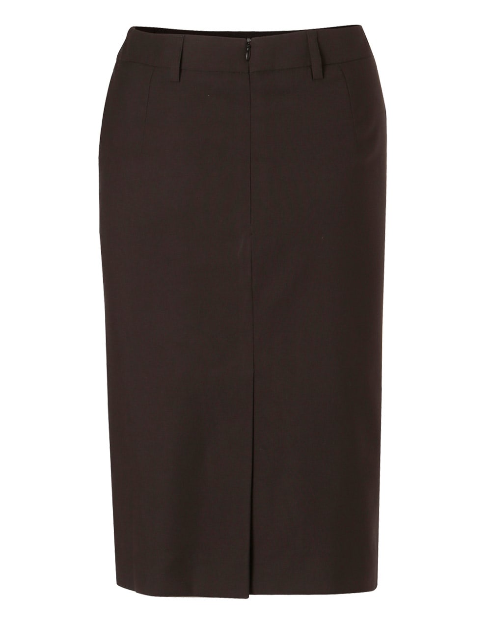 Womens Mid Length Lined Pencil Skirt in Poly/Viscose Stretch [53-M9471]
