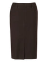 Womens Mid Length Lined Pencil Skirt in Poly/Viscose Stretch [53-M9471]