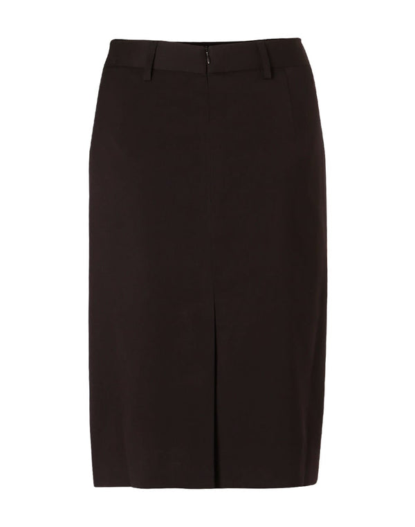 Womens Mid Length Lined Pencil Skirt in Poly/Viscose Stretch [53-M9471]