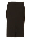 Womens Mid Length Lined Pencil Skirt in Poly/Viscose Stretch Stripe [53-M9472]