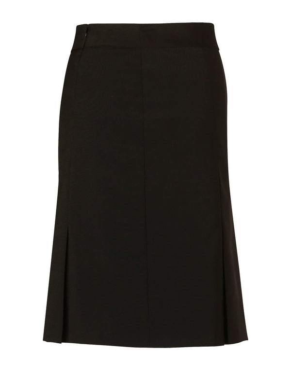 Womens Pleated Skirt in Wool Stretch [53-M9473]