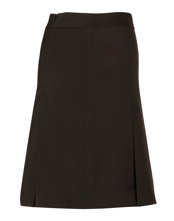 Womens Pleated Skirt in Wool Stretch [53-M9473]