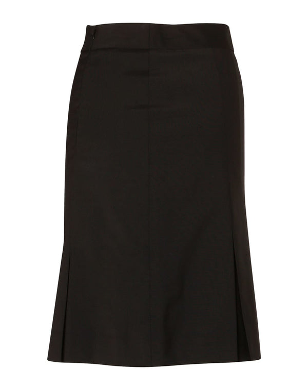 Womens Pleated Skirt in Wool Stretch [53-M9473]