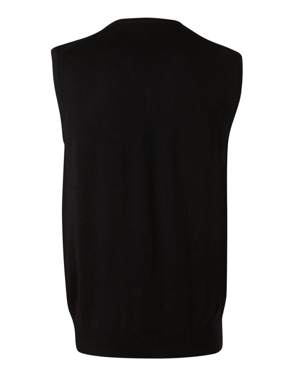 Mens 100 Merino Wool V Neck Vest [53-M9501]