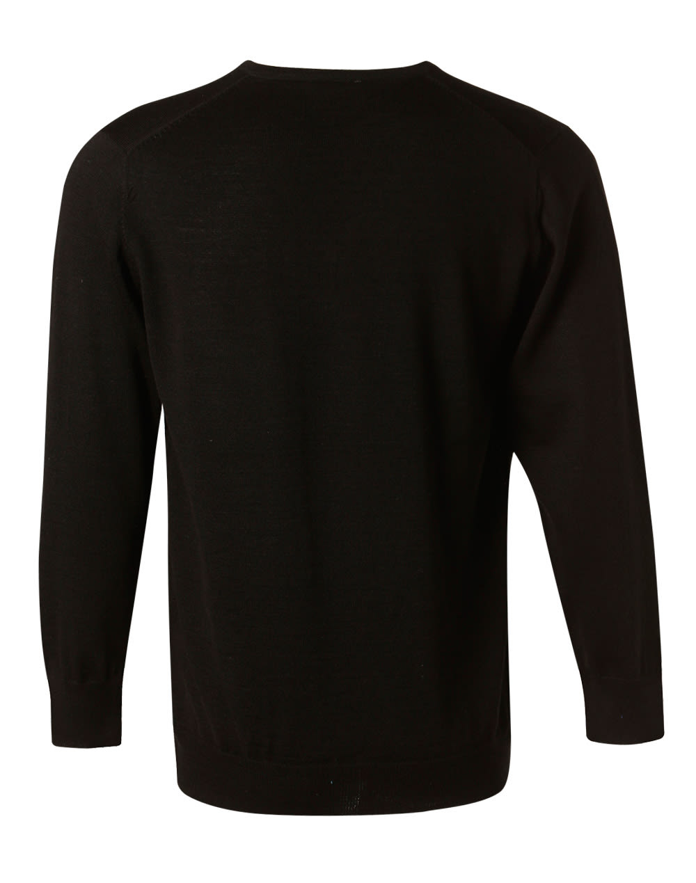 Mens 100 Merino Wool V Neck L/S Sweater [53-M9502]