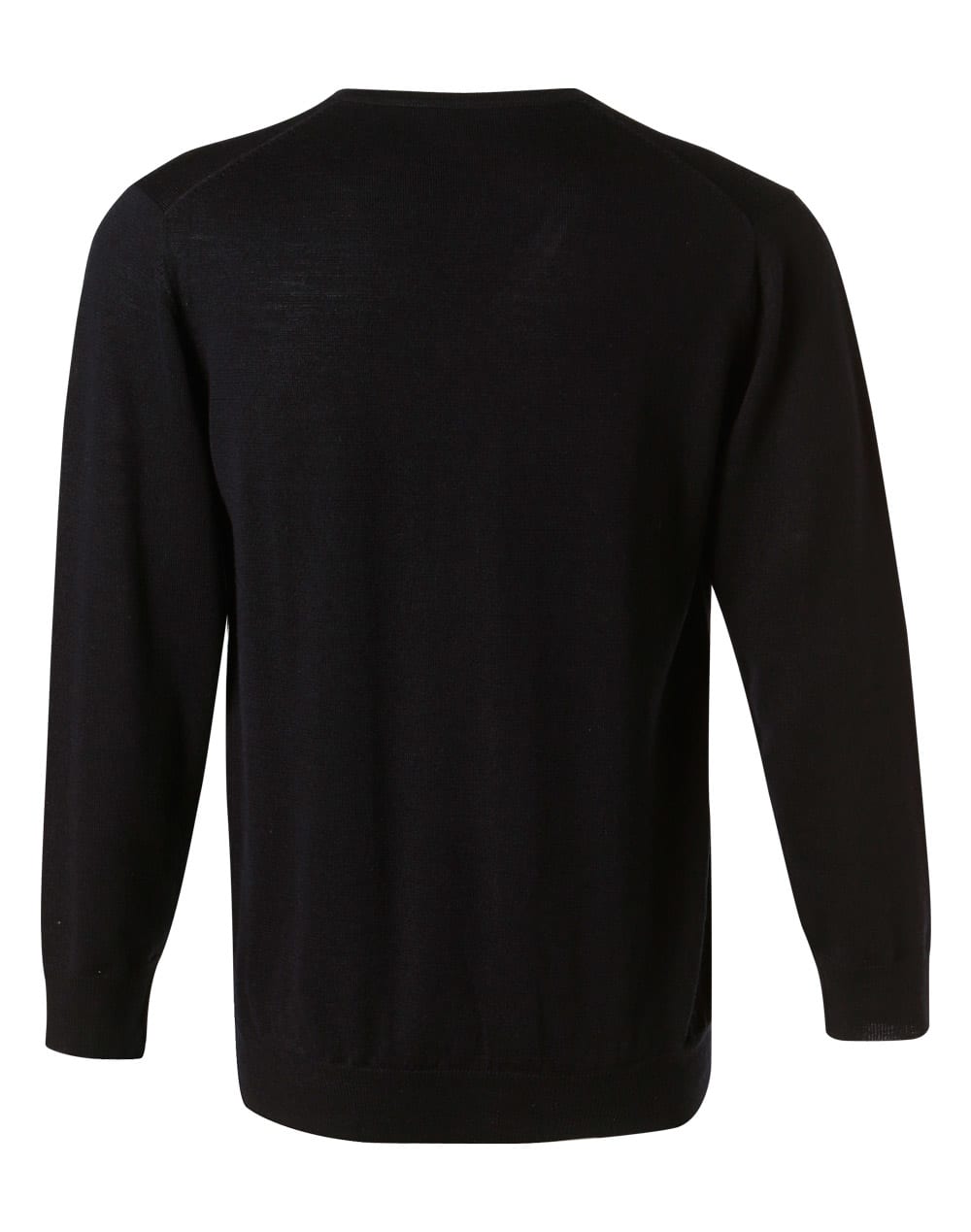 Mens 100 Merino Wool V Neck L/S Sweater [53-M9502]