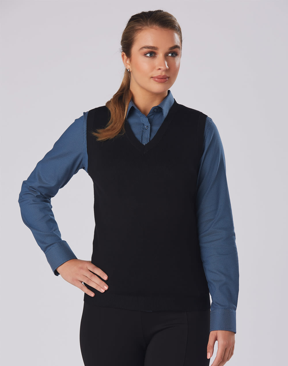 Womens VNeck Vest [53-M9601]