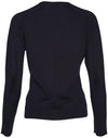 Womens 100 Merino Wool L/S Cardigan [53-M9602]