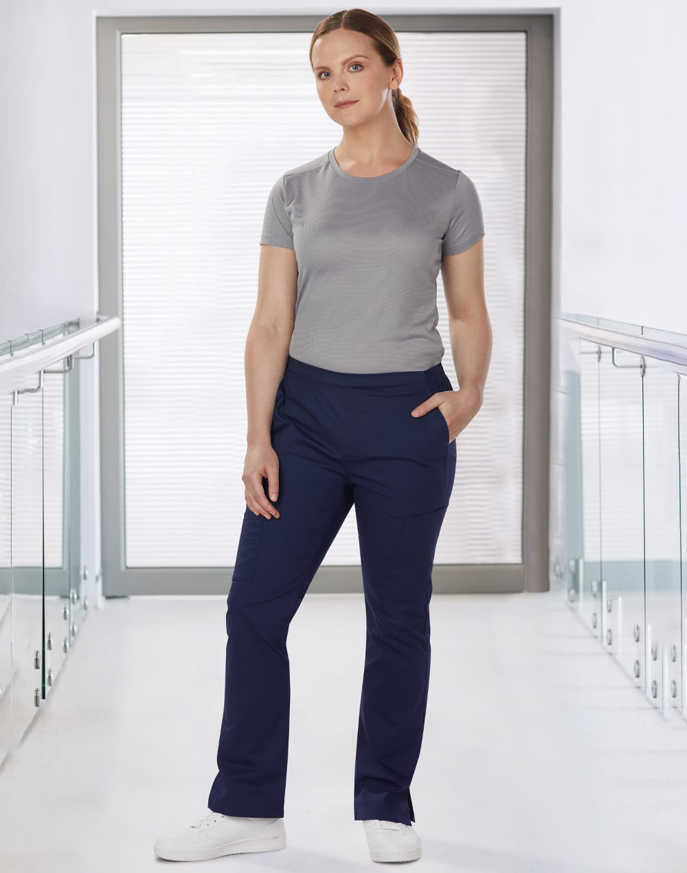 Ladies Solid Colour Scrub Pants [53-M9720]