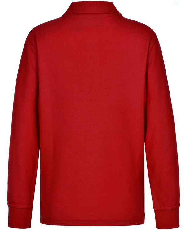 Kids 240gsm Poly/Cotton Pique L/S Polo [53-PS12K]