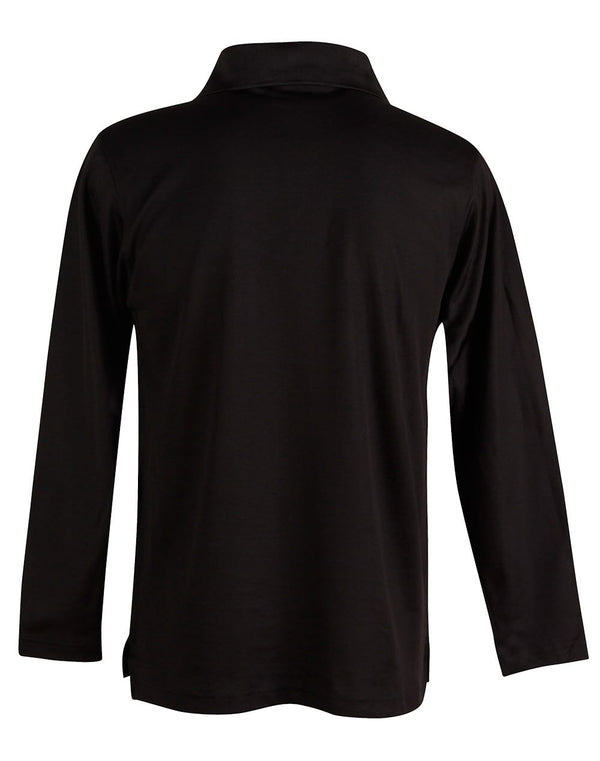 Mens Cotton Back TrueDry L/S Polo [53-PS35]