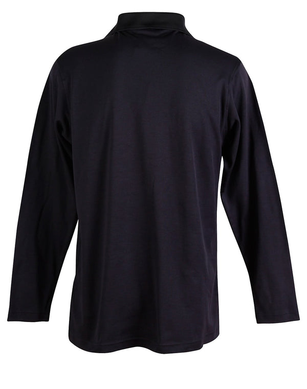 Mens Cotton Back TrueDry L/S Polo [53-PS35]