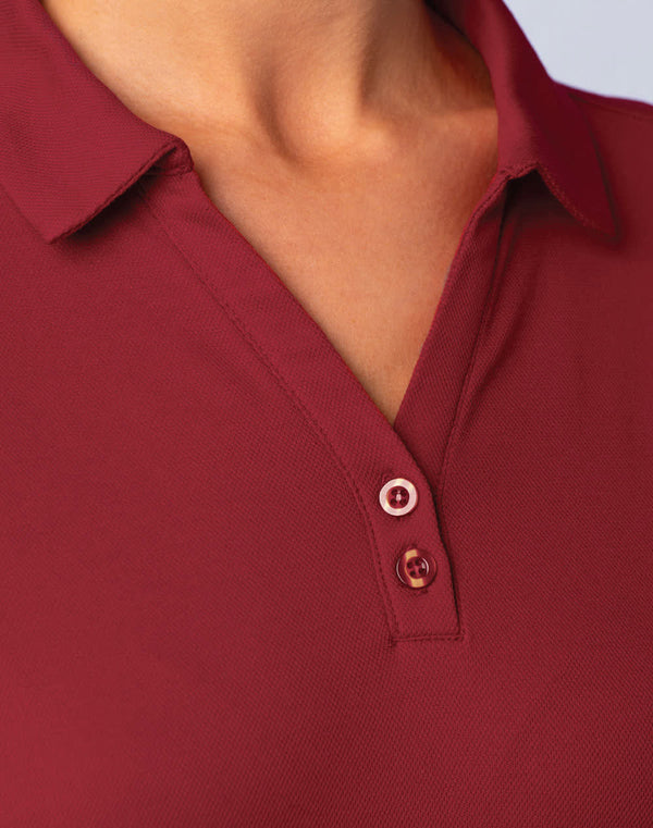 Ladies Cotton Back TrueDry L/S Polo [53-PS36B]