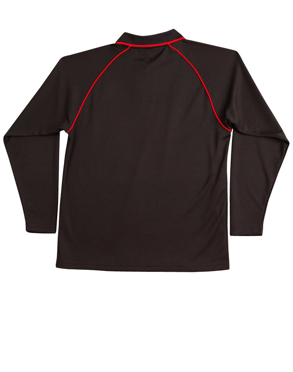 Mens cooldry raglan L/S polo [53-PS43]