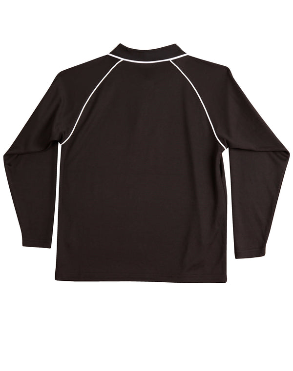 Mens cooldry raglan L/S polo [53-PS43]
