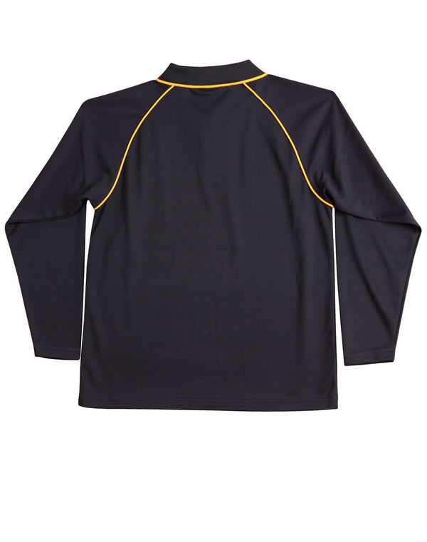 Mens cooldry raglan L/S polo [53-PS43]