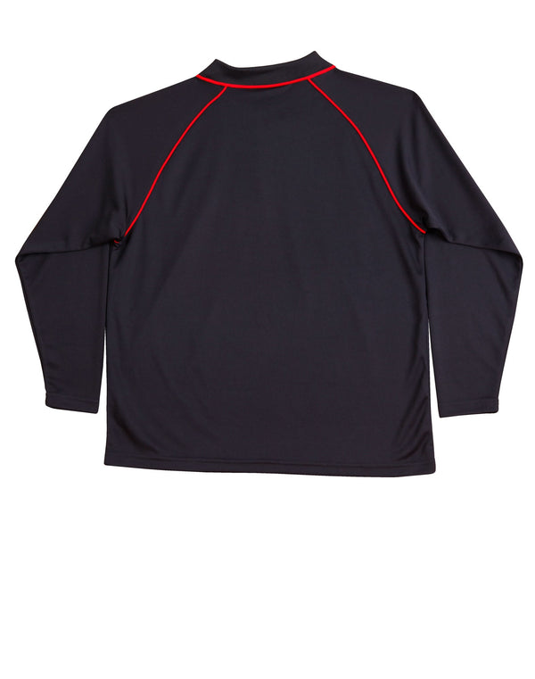 Mens cooldry raglan L/S polo [53-PS43]