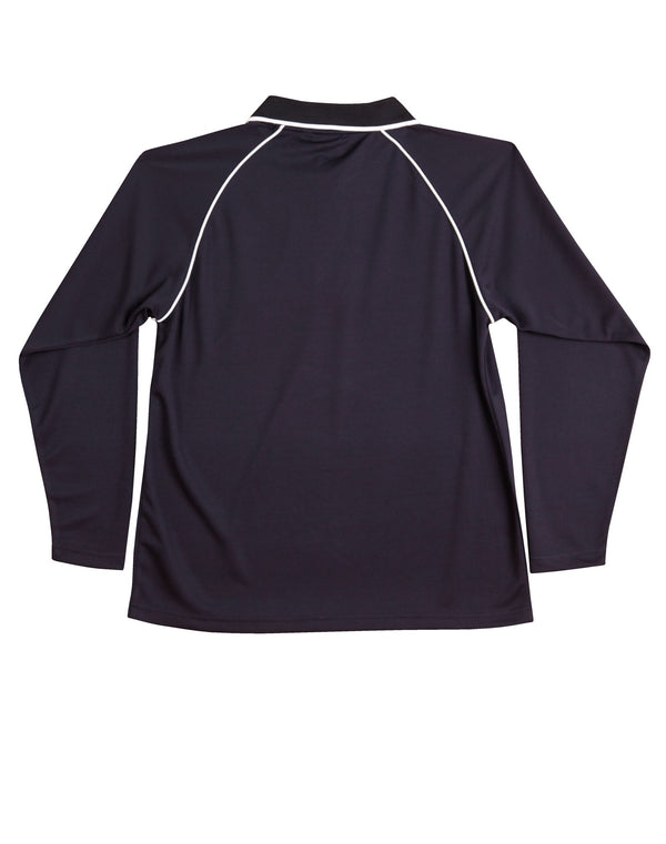 Mens cooldry raglan L/S polo [53-PS43]