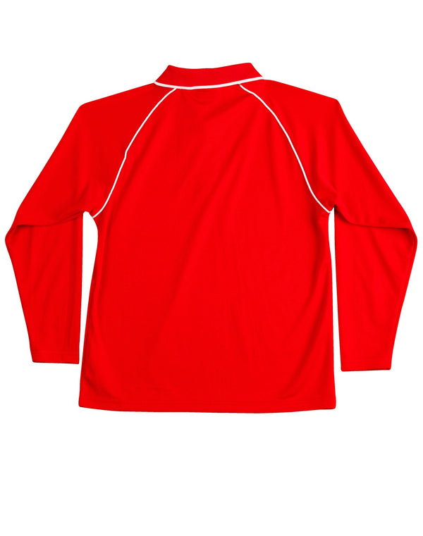 Mens cooldry raglan L/S polo [53-PS43]