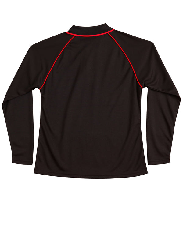 Ladies cooldry raglan L/S polo [53-PS44]