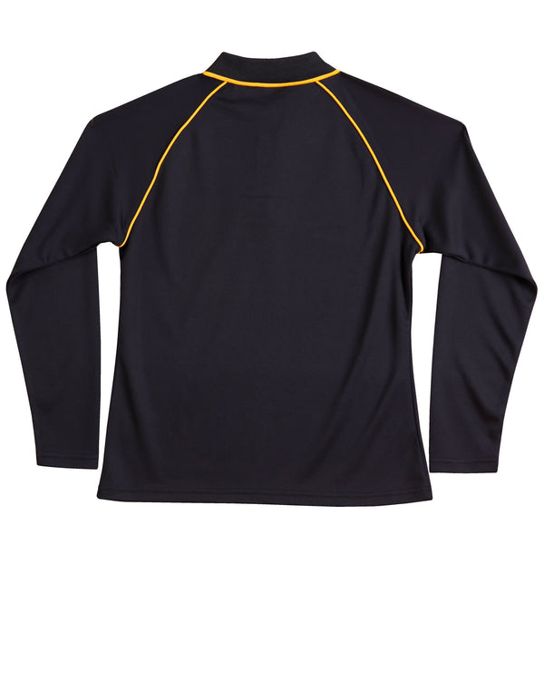 Ladies cooldry raglan L/S polo [53-PS44]