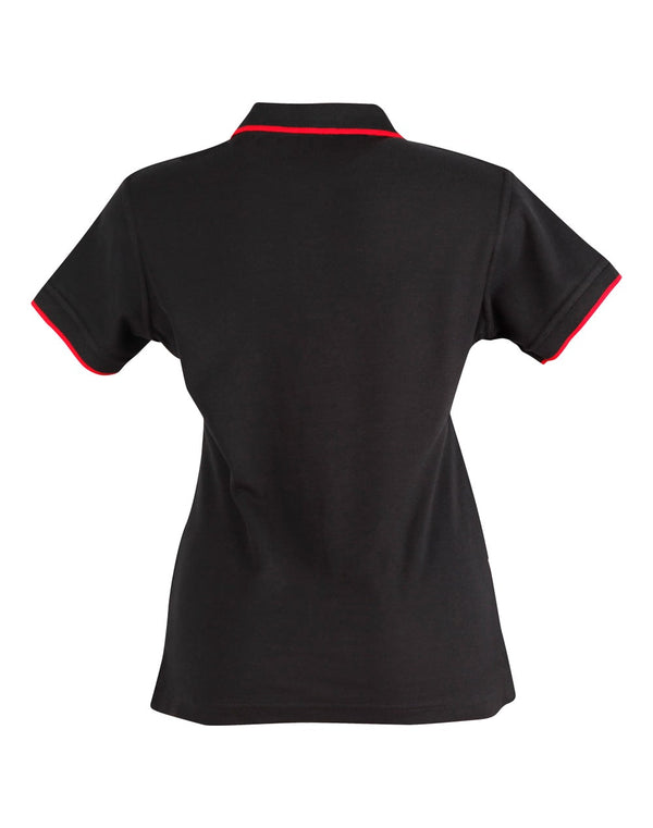 Ladies Poly/Cotton Contrast Pique S/S Polo [53-PS48A]