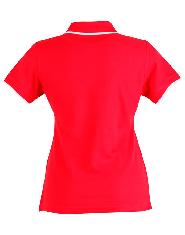 Ladies Poly/Cotton Contrast Pique S/S Polo [53-PS48A]