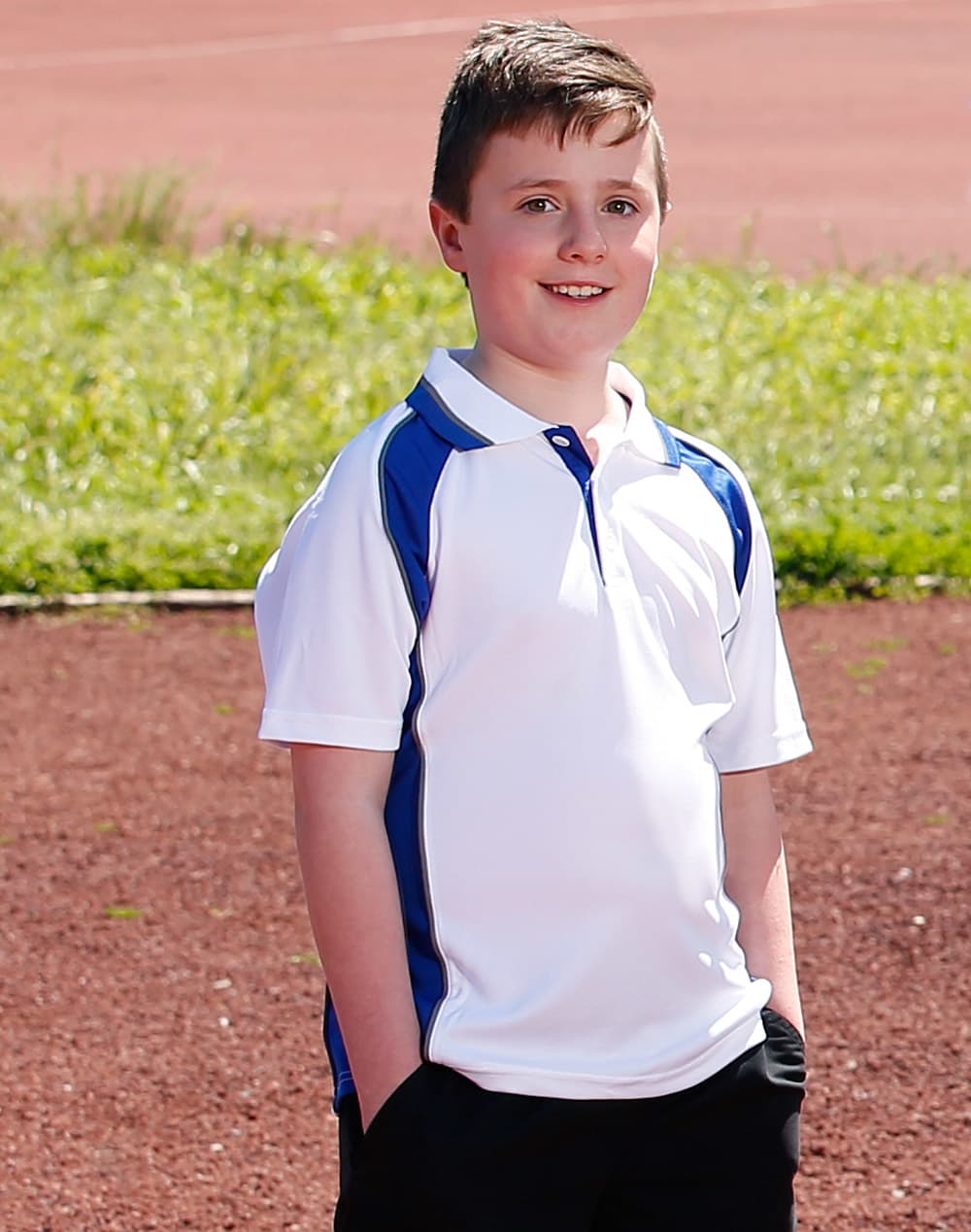 Kids mini waffle CoolDry Polo [53-PS49K]